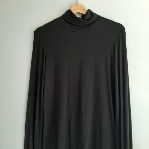 INWEAR Copenhagen Crolla Lightweight Turtleneck Pullover Top Black Sz M - Picture 2 of 8